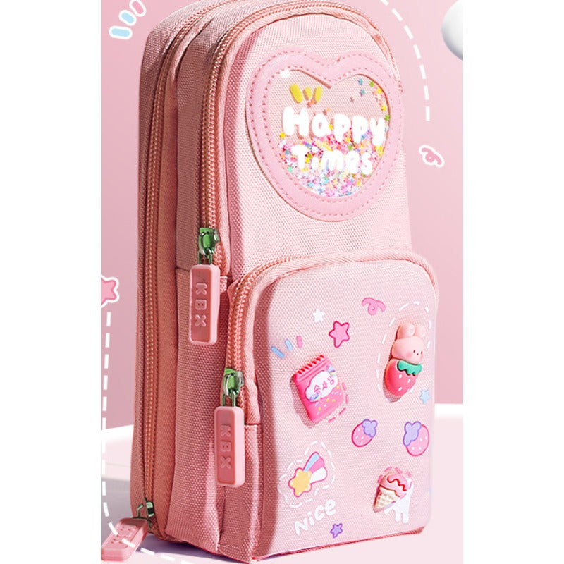 Wholesale Large Capacity Backpack Canvas Pencil Case